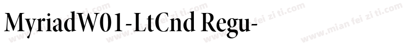 MyriadW01-LtCnd Regu字体转换